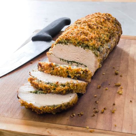 have made 2 so far using different herbs. Was great! I think this is the best pork roast seasoning n prep i have ever eaten. Very Roasted Pork Loin, Boneless Pork Roast, Donut Toppings, Christmas Meal, Pork Roast Recipes, America's Test Kitchen Recipes, Roasted Pork, Kitchen Herbs, Pork Loin Roast