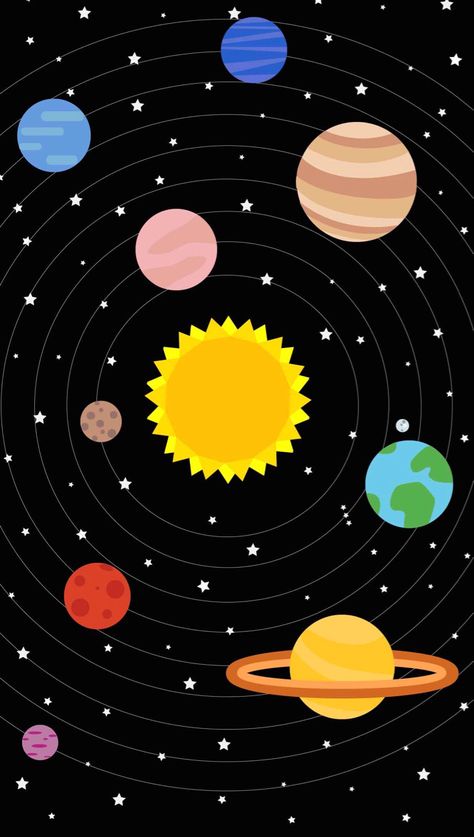 Solar System Drawing, Scrapbook Paper Designs, Cool Easy Drawings, Solar System Art, Planet Painting, Planet Drawing, Custom Watch Faces, Daycare Design, Simple Birthday Decorations