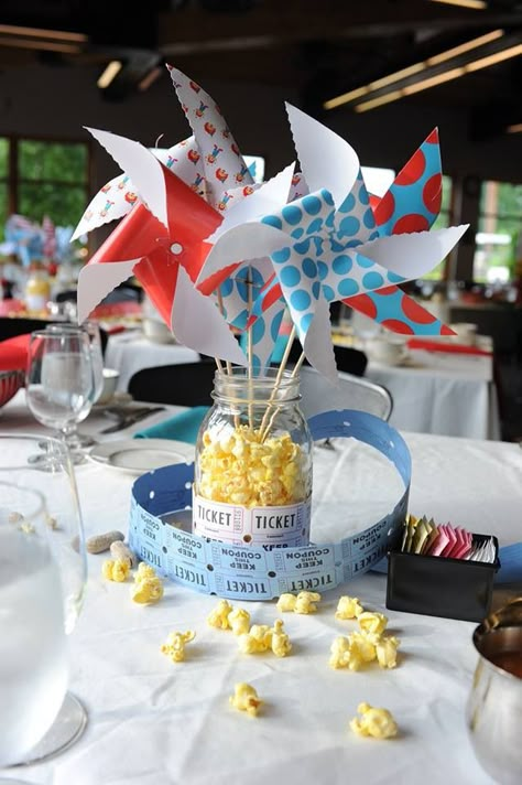 Carnival wedding pinwheel centerpiece Pinwheel Centerpiece, Carnival Centerpieces, Vintage Carnival Wedding, Carnival Birthday Party Theme, Circus Wedding, Carnival Decorations, Carnival Wedding, Carnival Themed Party, Circus Birthday Party