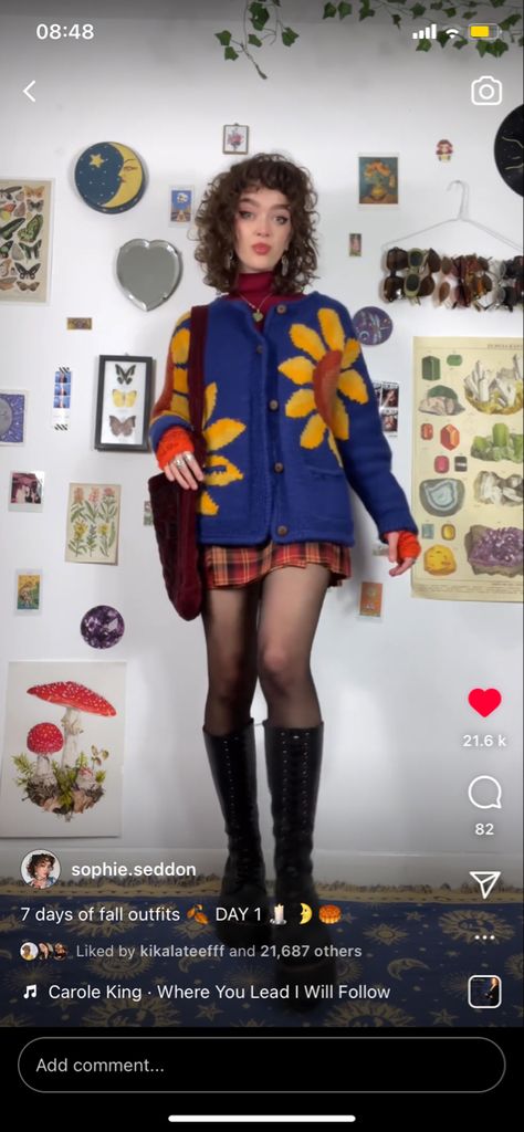 Mrs Frizzle Inspired Outfits, Funky Cardigan Outfit, Ms Frizzle Outfits Aesthetic, Ms Frizzle Inspired Outfits, Ms Frizzle Aesthetic, Mrs Frizzle Outfits, Funky Cardigans, Ms Frizzle Outfits, Funky Winter Outfits