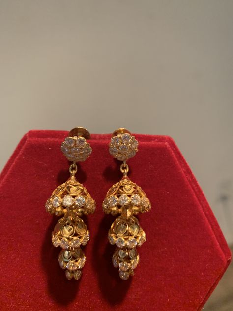 Step Buttalu Gold, Double Buttalu Earrings Gold, Step Jhumkas Gold, Triple Butta Earrings, Gold Earrings For Kids, Fashion Jewelry Necklaces Gold, Gold Jhumka Earrings, Antique Gold Earrings, Gold Earrings Models