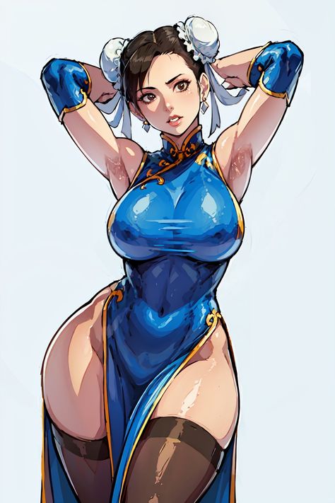 Street Fighter Women Art, Chun Li Body Type, Chunli Fanart, Chun Li Street Fighter Fanart, Chun Li Street Fighter Hot, Chunli Art, Chun Li Pfp, Chun Li Sf6, Street Fighter Women