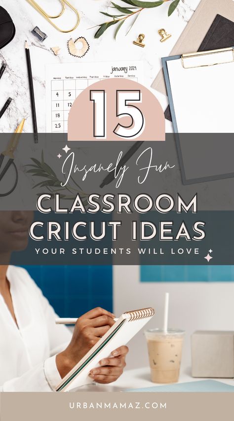 Looking for insanely fun classroom Cricut ideas your students will love? Check out this ultimate list of 15 genius Cricut ideas for teachers to try in the classroom. Cricut Projects For Students, Cricut For Teachers Classroom, Cricut Classroom Ideas High School, Cricut Gift Ideas For Teachers, Cricut Projects School, Cricut Whiteboard Vinyl Ideas, Cricut Projects For Classroom, Cricut Ideas For Teachers, Cricut Projects For Teachers