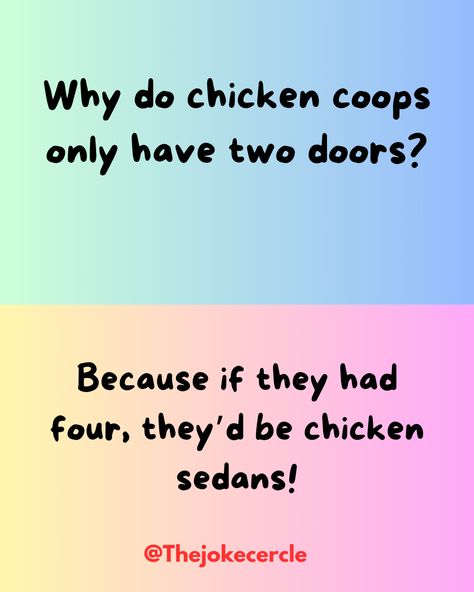 Welcome to The Joke Circle! 🎉 A place where laughter reigns supreme! Join us for witty jokes, clever puns, and a community that appreciates humor in all its forms. Share your favorite jokes, engage in playful banter, and let’s spread some joy together!

Join the circle and let the laughter begin!
follow us on facebook and instagram
@Thejokecercle

#TheJokeCircle #LaughterIsTheBestMedicine #WittyHumor #JokeOfTheDay #ComedyCommunity #FunAndLaughter #ShareTheJoy #HumorUnites Witty Jokes, Joke Of The Day, The Circle, Follow For More, Puns, Reign, Good Things, Humor, Let It Be