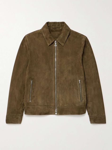 Shop MR P. Suede Jacket, Explore the latest in-season MR P. collection today on MR PORTER Green Suede Jacket, Simple Profile, Suede Jacket Men, Mr P, Wardrobe Edit, Stylish Mens Outfits, Heritage Fashion, Jacket For Men, Urban Wear