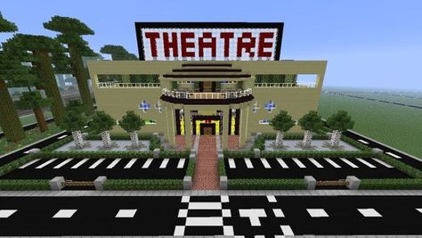 Could This Be The Beginning Of The End For Theaters? Minecraft Theater, Minecraft Dimensions, Mincraft Rooms, Mincraft Bilds, Minecraft 6, Mind Craft, Minecraft Shops, Modern Minecraft Houses, Planet Minecraft