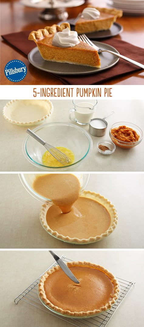 Pie? Easy? Yes and yes! Our Pillsbury refrigerated pie crust makes pie-making easier than ever. This recipe takes the worry out of pie-making and has step-by-step instructions. The end result will wow all your guests this holiday season! Save this pumpkin pie recipe to make for Thanksgiving or Christmas this year! Perfect Pumpkin Pie, Pumpkin Filling, Pie Easy, Yes And Yes, Easy Pumpkin Pie, Refrigerated Pie Crust, Pumpkin Pie Recipe, Pumpkin Pie Recipes, Homemade Pumpkin