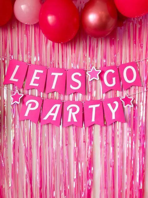 Pink Doll Party Decorations Decor Banner Birthday Garland Malibu Let's Go Party Happy Birthday Card Stock - Etsy Barbie Decorations, Doll Birthday Cake, Barbie Theme Party, Birthday Garland, Barbie Birthday Party, Pink Birthday Party, Barbie Theme, Banner Birthday, Birthday Party Theme Decorations