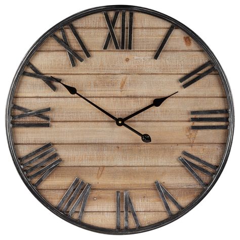 Open Concept Home, You Ve Got This, Farmhouse Look, Kitchen Clocks, Barn Board, Cabin Style, Wooden Wall Clock, Two Birds, Table Clock