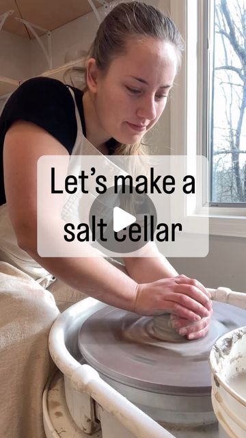 Modern Fire Pottery on Instagram: "Salt cellar, salt pig, whatever you want to call it. It’s a way to elevate your kitchen with beautiful handmade pottery.   It’s my goal to create functional items that bring you joy every time you use them. 🫶🏼 . . . . #Farmhousepottery #potterylove #ceramicartist #pottersofinstagram #instapottery #pottery #wheelthrown #handmadeceramics #functionalceramics #modernceramics #claylife #makersofinstagram" Handmade Ceramic Salt Cellar, Pottery Salt Pig Handmade, Functional Wheel Thrown Pottery, Salt Pig Ceramic, Easy Pottery Wheel Ideas, Pottery Ideas Wheel Thrown Beginner, Pottery Salt Cellar, Wheel Pottery Ideas Beginner, Beginner Pottery Wheel Projects Ideas