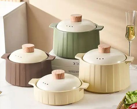 Ceramic Pots for Cooking have been used for centuries in many cultures around the world. They are made of clay fired at high temperatures. Ceramic Casserole, Cooking Soup, Cooking Supplies, Kitchen Pot, Stock Pot, Ceramic Pots, Cooking Pot, Ali Express, Soup Pot