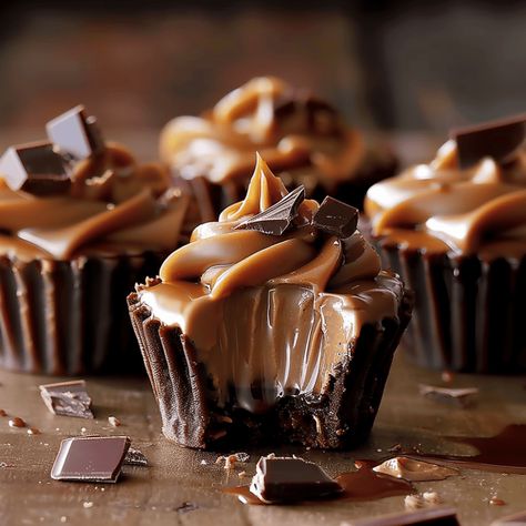 Salted Caramel Chocolate Mousse Cups - Recipes, Tasks & Tools Salted Caramel Chocolate Mousse Cups, Chocolate Cups With Mousse, Caramel Chocolate Mousse, Cups Recipes, Chocolate Mousse Cups, Caramel Mousse, Mousse Cups, Swiss Chocolate, Candy Truffles