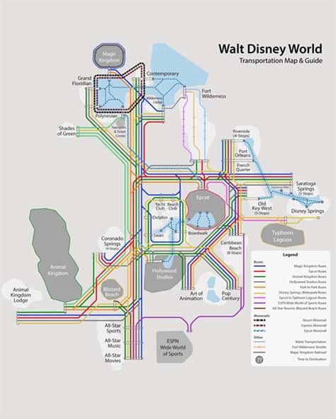 A map of all the Disney World Transportation options.  Bus, Monorail, and boat. Disney Springs Map, Disney Maps, Disney Map, Disney Deluxe Resorts, Disney Value Resorts, Theme Park Map, Disney World Map, Disney World Transportation, Pumpkin Snack