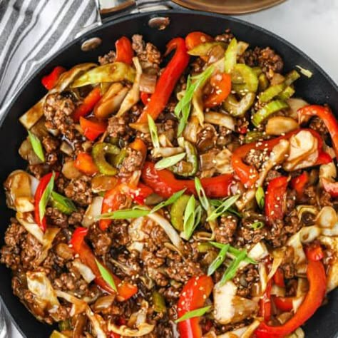 Sesame Ground Beef, Keto Sauce, Easy Beef Stir Fry, Ground Beef Stir Fry, Homemade Stir Fry Sauce, Beef Chops, Chicken Cashew Stir Fry, Homemade Stir Fry, Beef Bowl