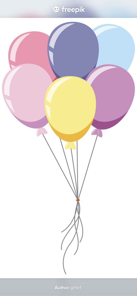 Topper Balon, Pastel Color Balloons, Pastel Moodboard, Birthday Balloons Clipart, Cartoon Balloons, Birthday Drawing Ideas, Pastel Png, Balloon Vector, Unicorn Balloons