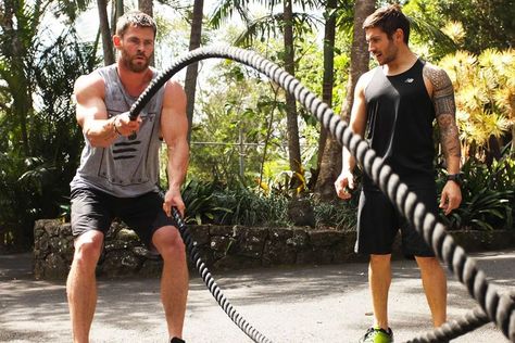 Chris Hemsworth's Thor Diet & Workout Plan | Man of Many Chris Hemsworth Diet, Chris Hemsworth Thor Workout, Chris Hemsworth Body, Chris Hemsworth Workout, Diet Workout Plan, Functional Training Workouts, Barbell Deadlift, Equipment Workout, Workout Plan For Men