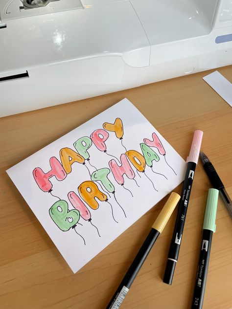 Diy Birthday Cards Best Friend, Birthday Card Ideas For Bsf, Diy Birthday Card Ideas Aesthetic, Stitch Birthday Cards Diy, Bff Cards Diy, Cute Homemade Cards Birthday, Bestie Bday Card Ideas, Cute And Simple Birthday Cards, 16 Birthday Card Ideas Diy