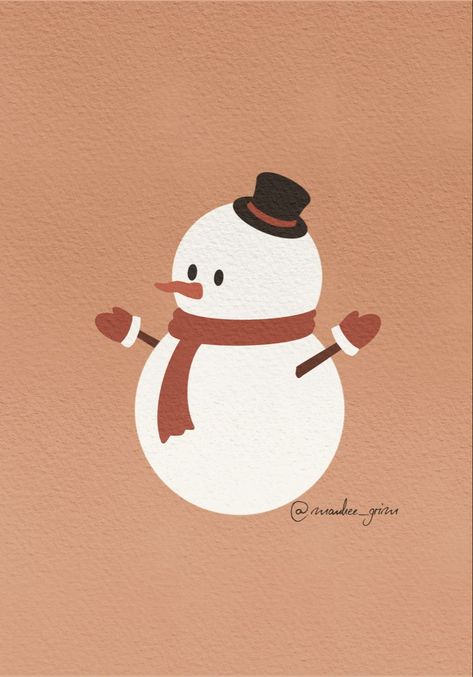 Xmas Profile Pictures, Aesthetic Snowman Drawing, Christmas Drawing Snowman, Christmas Simple Background, Preppy Christmas Drawings, Snowman Wallpaper Aesthetic, Snowman Aesthetic Wallpaper, Cute Christmas Profile Pics, Cristmass Draw