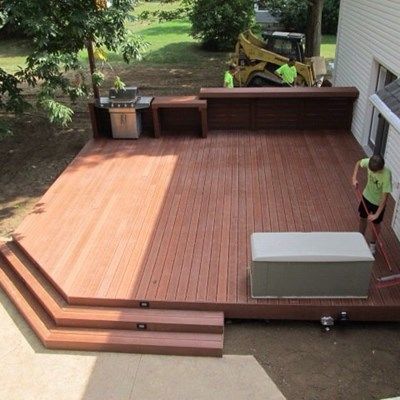 Deck Ideas & Designs | Pictures & PhotoGallery | No Railing | Page 2 | Decks.com Picture Projects, Patio Set Up, Platform Deck, Deck Remodel, Big Deck, Deck Layout, Deck Makeover, Backyard Layout, Deck Pictures