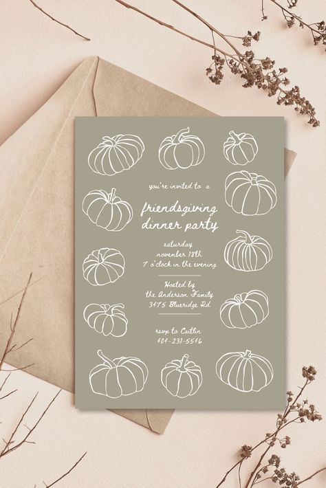 Neutral Linear Pumpkin Friendsgiving (or Thanksgiving!) Invitation & Menu BUNDLE with 6 placecard layout options. Neutral Minimal Autumn Aesthetic 

#neutralfall #dinnerparty #dinnerpartymenu #menuprintable #minimalfall #canvamenutemplate #canvatemplate #neutralinvitation #bohofall #friendsgiving #thanksgiving Thanks Giving Table Setting, Fall Brunch Invitations, Fall Dinner Invitations, Thanksgiving Invites, Friendsgiving Aesthetic, Simple Thanksgiving Invitation, Friendsgiving 2023, Friendsgiving Invitations, Friendsgiving Invitations Template Zazzle