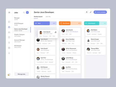 Kanban for Job Manager by Roman Cherepivskiy on Dribbble Ui Design Dashboard, Card Ui, Job Info, Kanban Board, Dashboard Ui, Web Ui Design, Application Design, Task Management, Dashboard Design