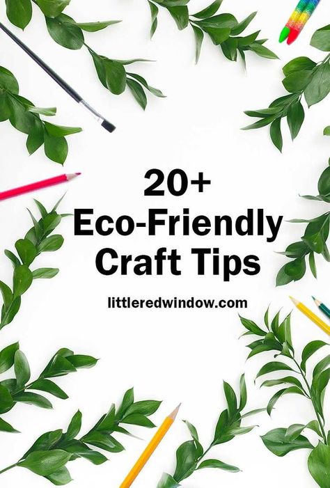 Find out how to make your craft projects better for the Earth with this fantastic list of eco-friendly craft tips! Knit Videos, Craft Night Projects, Eco Freindly, Window Crafts, Red Eyed Tree Frog, Learn To Knit, Broken Crayons, Craft Photography, Easy Craft Projects