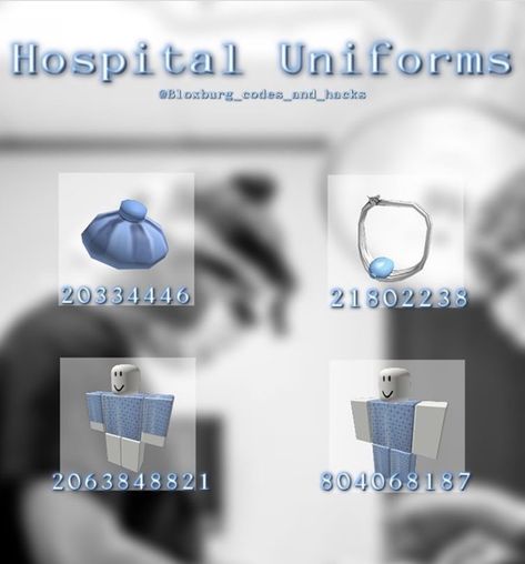 Uniform Codes For Bloxburg, Doctor Outfit Codes Bloxburg, Bloxburg Work Uniform Codes, Work Outfit Codes Bloxburg, Bloxburg Hospital Outfit Codes, Hospital Codes Bloxburg, Cafe Worker Outfit Bloxburg Codes, Roblox Job Outfit Codes, Hospital Patient Outfit