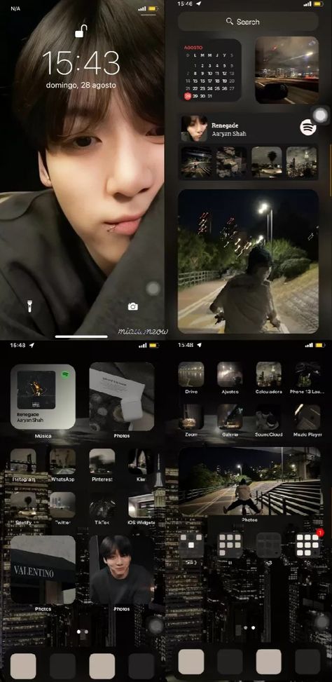 Homescreen Layout Jungkook, Jungkook Iphone Layout, Jungkook Homescreen Layout, Jungkook Phone Theme, Jungkook Homescreen Wallpaper, Kpop Themed Phone, Jungkook Homescreen, Iphone Organization Screens, Video Call Screenshot Boyfriend