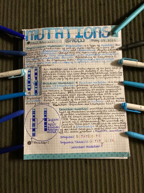 Mutation Notes, Blue Is My Favorite Color, Biology Facts, Blue Theme, Notes Inspiration, My Favorite Color, Biology, Favorite Color, My Favorite