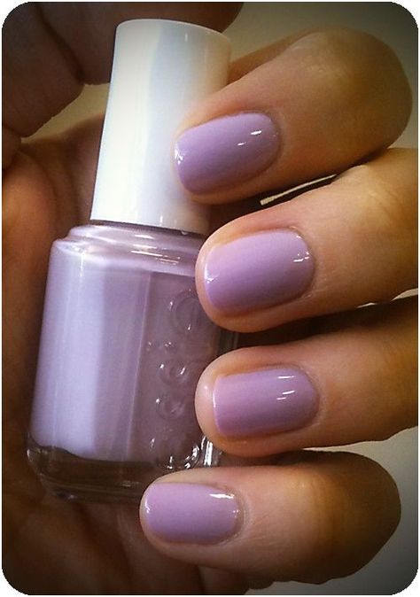 Essie Nice is Nice; pretty lilac nail polish Nails Essie, Lilac Nails, Fun Nail Colors, Spring Nail Colors, Purple Nail, Nails Spring, Essie Nail Polish, Colorful Nail Designs, Essie Nail