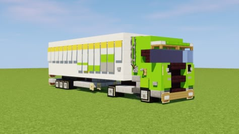 Minecraft Truck Design, Minecraft European City, Truck Minecraft, Minecraft Decoration Ideas, Minecraft Car, Minecraft Modern City, Minecraft Steampunk, Ideas For Minecraft, Minecraft City Buildings