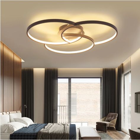 These modern ceiling lights are something totally different and will add a modern touch to any living room or bedroom. Available in different sizes. Save for later! #modern #ceilinglights Ceiling Lamps Living Room, Ceiling Design Living Room, Modern Led Ceiling Lights, Ceiling Design Bedroom, Living Room Ceiling, Led Ceiling Lamp, False Ceiling Design, Room Lamp, Modern Ceiling