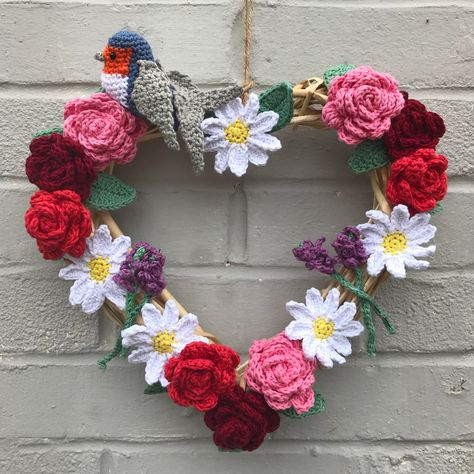 Egg carton flower wreath