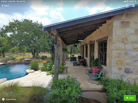 Rustic Ranch House Exterior, Rock House Exterior, Texas Ranch Homes, Limestone House, Ranch House Exterior, Hill Country Homes, Residential Architect, House On The Rock, Ranch Style Homes