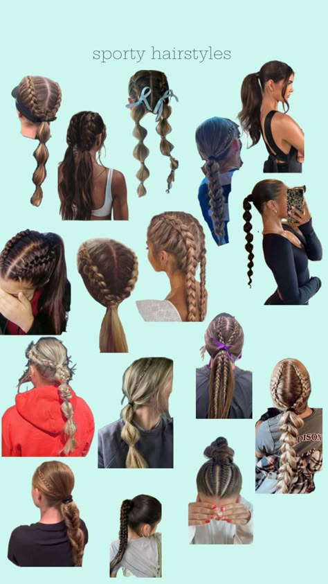 👱🏼‍♀️🎀⚽️ Hair Styles For Sports Long Hair, Hairstyles For Softball Pictures, Soccer Hairstyles Long Hair, Hairstyle For Softball, Up Hairstyles Sports, Cute Sports Day Hairstyles, Cute Superbowl Hairstyles, Good Hairstyles For Sports, Hair Inspo For Volleyball