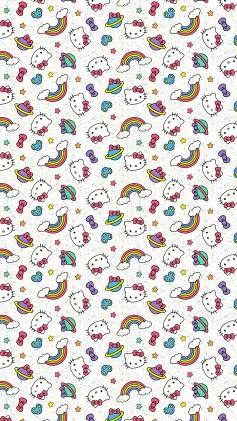 Hello Kitty Color Palette, Sanrio Core Wallpaper, Sanrio Pattern, Kid Wallpaper, Hello Kitty Pattern, Hello Kitty Wallpaper Hd, Hello Kitty Printables, Qhd Wallpaper, Walpaper Hello Kitty