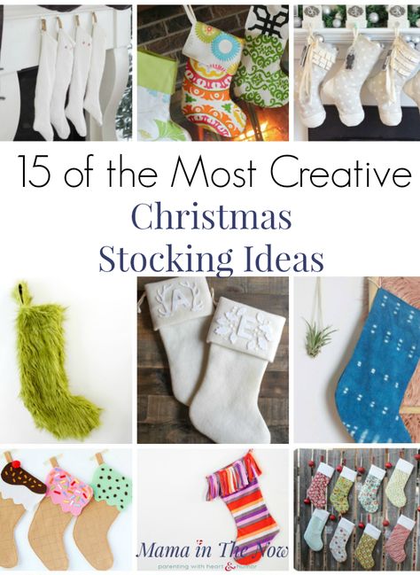 15 of the most creative Christmas stocking ideas. Click to get Christmas stocking inspiration. DIY Christmas stockings for the whole family. Christmas stocking craft ideas to keep you busy for days. #ChristmasCrafts #ChristmasStockings #DIYChristmas #HandmadeChristmas #Stockings #MamaintheNow Stocking Craft Ideas, Family Christmas Diy, Stocking Decorating Ideas, Christmas Stocking Craft, Stocking Decorating, Recipes For Christmas Cookies, Stocking Craft, Diy Christmas Stockings, How To Make Salt Dough