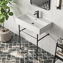 Small Sinks, Sink Legs, Organize Bathroom, Console Bathroom Sink, Rectangular Vessel Sink, Bathroom Console, Lavatory Sink, Console Sinks, Console Sink