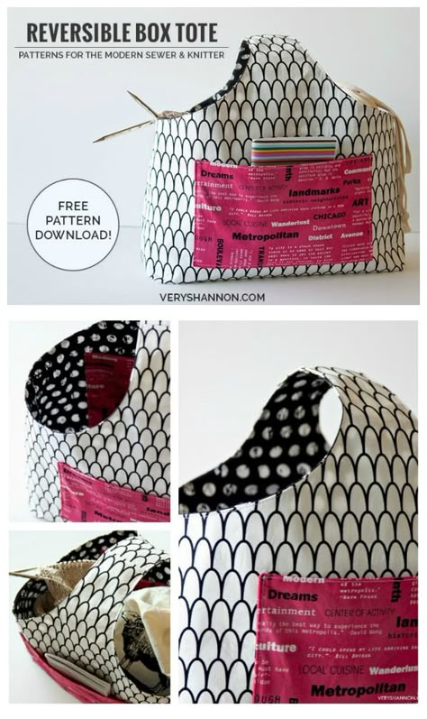 Knitting Bag Sewing Pattern, Knitting Bag Sewing, Knitting Bag Pattern, Knitting Tote, Bag Pattern Free, Knitting Project Bag, Yarn Bag, Bag Patterns To Sew, Tote Pattern