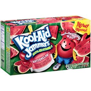 Kool-Aid+Jammers+Watermelon+Juice+Drink,+6+fl+oz,+10+count Kool Aid Jammers, Kids Drink, Watermelon Drink, Juice Box, Kid Drinks, Tropical Punch, Grocery Foods, Mango Flavor, Juice Boxes