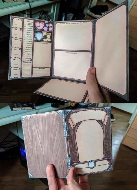 Dnd Character Sheet Booklet, Dnd Party Favors, Dnd Accessories Diy, Diy Dnd Props, Dnd Item Cards, Dnd Cards, Dnd Printables, Dungeons And Dragons Diy, Dnd Room