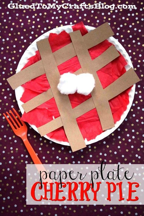 Paper Plate Cherry Pie - Kid Craft - Thanksgiving Themed Art Project for Toddlers - Fall DIY for Kids - 5 Minute Kids Craft Art Project For Toddlers, Pie Craft, Thanksgiving Plate, Thanksgiving Art Projects, Craft Thanksgiving, Thanksgiving Crafts For Toddlers, Fun Thanksgiving Crafts, Thanksgiving Crafts Preschool, Easy Thanksgiving Crafts