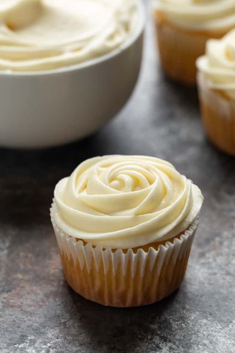 This silky Cream Cheese Frosting is a basic recipe that can be used in a variety of ways. It's not too sweet and has a ton of tangy cream cheese flavor! #bakedbyanintrovert #creamcheese #frosting Buttercream Frosting Recipe Easy, Cream Cheese Frosting Easy, Vanilla Cream Cheese Frosting, Cheese Frosting Recipe, Frosting Recipes Easy, How To Make Cream, Make Cream Cheese, Homemade Frosting, Cream Cheese Frosting Recipe