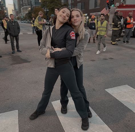 Matt Casey, Fire Bts, Kara Killmer, Chicago Crossover, Chicago Fire Department, Firefighter Paramedic, Chicago Family, Chicago Shows, Fire Video