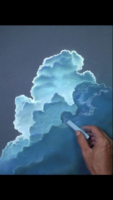 An easy way to draw clouds using soft pastels | cloud | An easy way to draw clouds using soft pastels Easy art for beginners Medium: Soft pastels on pastelmat paper ... | By Veri Apriyatno Artist Soft Pastel Clouds Tutorial, Cloud Art Tutorial, Soft Pastel Drawing Ideas Beautiful, Oil Pastel Sky Art, Dry Pastels Art, Pastel Tutorials For Beginners, Soft Pastel Clouds, Oil Pastel Clouds Tutorial, Soft Chalk Pastel Art