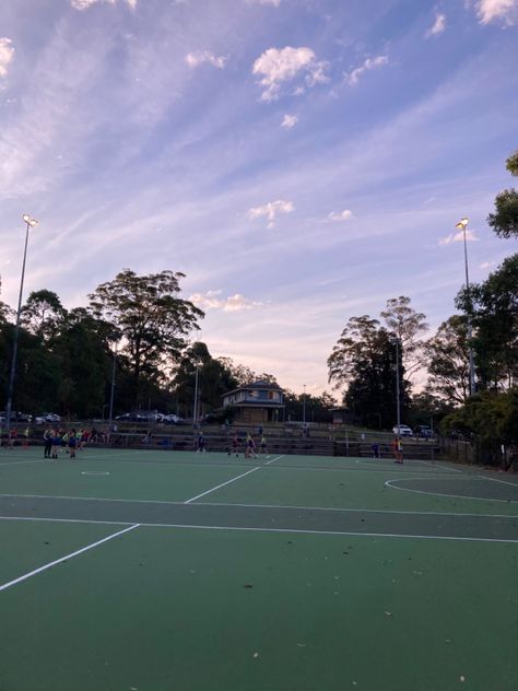 Netball Court Aesthetic, Netball Court, Court Aesthetic, Aesthetic Sky, Netball, Tennis Court, Sports, Quick Saves