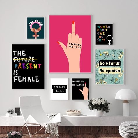 Middle Finger Art Feminist Quote Wall Canvas Painting Funky Decor Empowered Woman Retro Aesthetic Poster Swearing Gifts Pictures| | - AliExpress Feminist Canvas Painting, Gifts Pictures, Ace Flag, Feminist Quote, Finger Art, Funky Decor, Wall Canvas Painting, Aesthetic Poster, Feminist Quotes