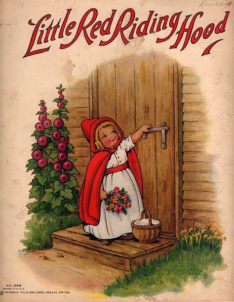 Red Riding Hood Book, Fairy Tale Crafts, Art Deco Illustrations, 동화 삽화, Fairy Tale Books, Childrens Books Illustrations, Red Hood, Vintage Children's Books, Little Red Riding Hood