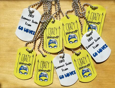 Fun idea for end of the season swim team gifts.  www.etsy.com/shop/flipturntags Team discount offered Swim Team Gifts, Senior Night Gifts, Senior Night, Swim Team, Team Apparel, Team Gifts, Sugar Cookie, Swimming, Gifts