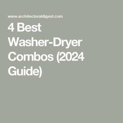 4 Best Washer-Dryer Combos (2024 Guide) All In One Washer Dryer Combo, Maytag Washer And Dryer, Small Washer And Dryer, Best Washer Dryer, Ventless Dryer, Smart Washer And Dryer, Energy Efficient Appliances, Washer Dryer Combo, Front Load Washer